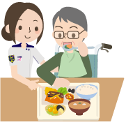 昼食イラスト